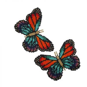 Aretes Tejidos Miyuki Delica Mariposas