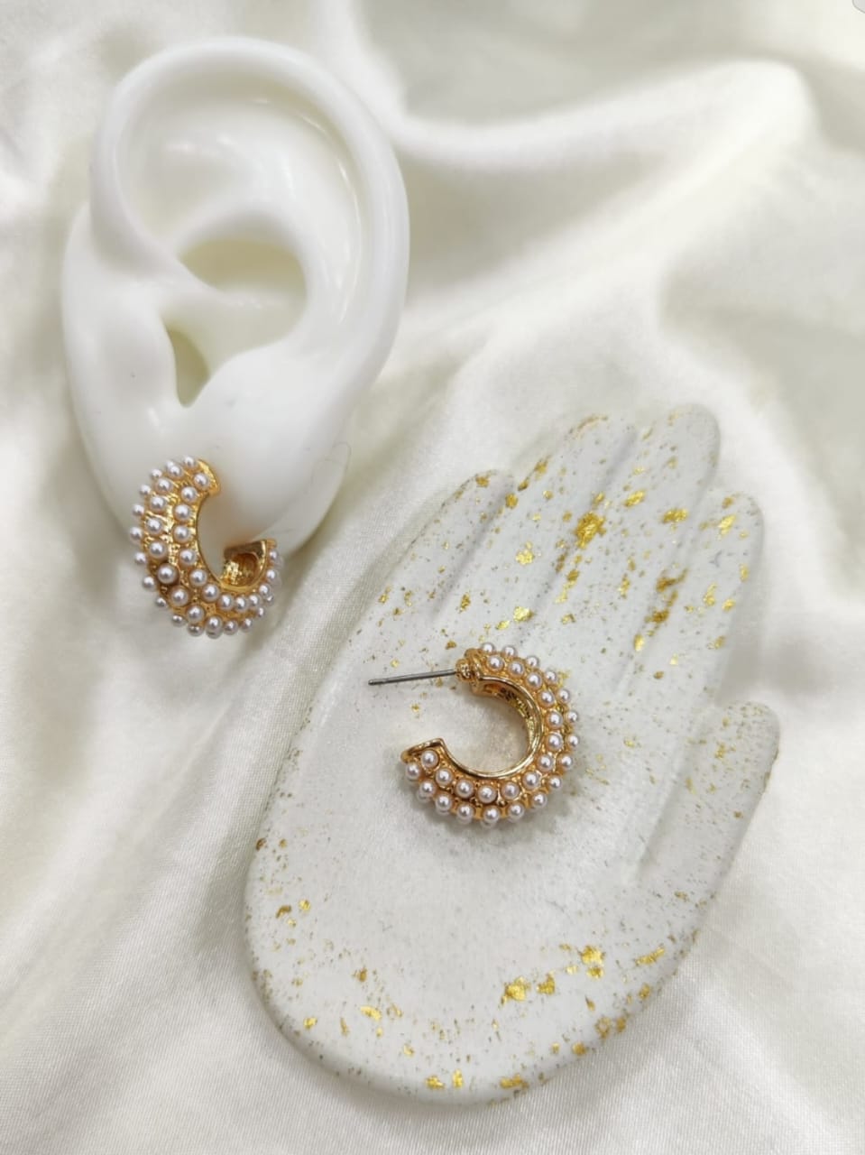 Arete Candonga Circular Micro Perlas