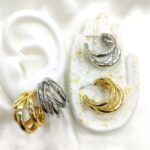 Aretes Candonga Triple Dorado O Plateado